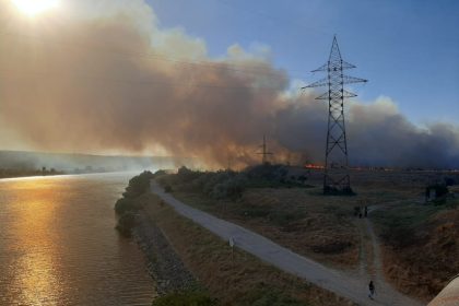 circulatia feroviara temporar oprita intre dunarea si cernavoda pod judetul constanta din cauza unui incendiu de vegetatie 66c7464e9d693