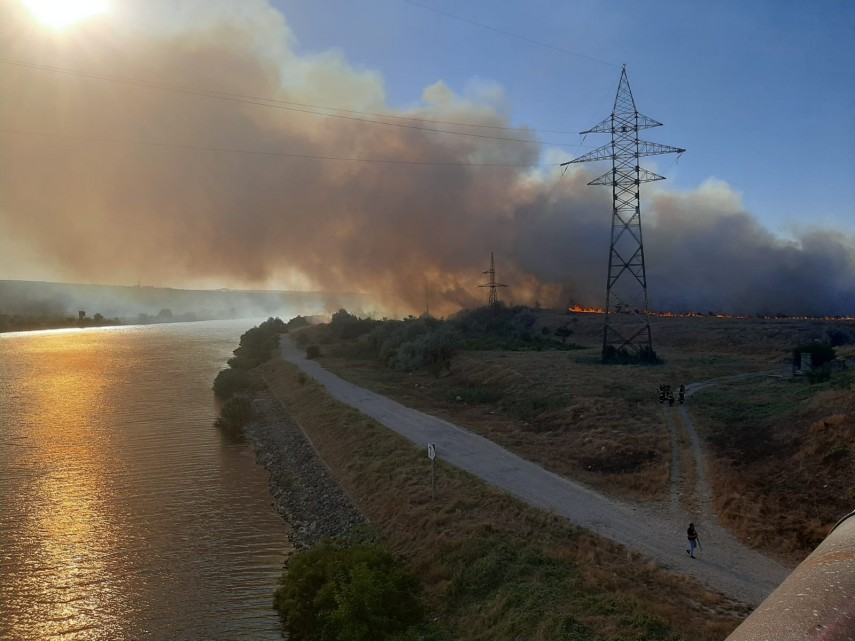 circulatia feroviara temporar oprita intre dunarea si cernavoda pod judetul constanta din cauza unui incendiu de vegetatie 66c7464e9d693