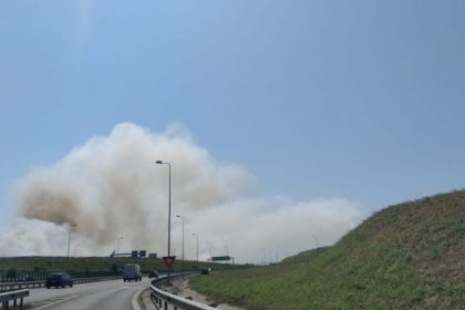 incendiu pe autostrada a3 in zona localitatii snagov traficul este restrictionat 66cb31a01b7b0