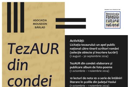 lansarea proiectului tezaur din condei calendarul activitatilor din perioada 01 08 10 11 2024 66acc3aa6a0a1