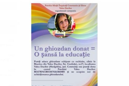 parohia valea dacilor isi doreste sa fie alaturi de elevi la inceput de an scolar prin campania un ghiozdan donat o sansa la educatie 66c84c631a3b9