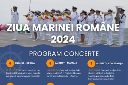 ziua marinei romane 2024 programul concertelor sustinute de muzica militara a fortelor navale 66b3196f4544a