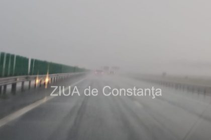 imagini cu ploile torentiale pe autostrada a2 viziblitatea este mult redusa fotovideo 66e132863eb94