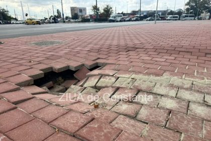 proaspat reabilitat si surpat trotuarul din fata parcului de la gara din constanta a luat o la vale fotovideo 66daf42c3cacb