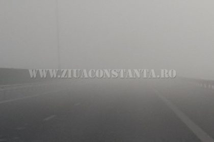 se circula in conditii de ceata pe tronsonul cernavoda constanta al autostrazii a2 66e3d34b16da5