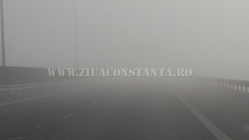 se circula in conditii de ceata pe tronsonul cernavoda constanta al autostrazii a2 66e3d34b16da5