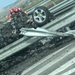 un sofer a murit pe loc dupa ce masina pe care o conducea s a izbit de parapetul metalic pe autostrada a3 66e42c93ab570