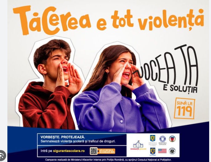 campania politiei romane tacerea e tot violenta vocea ta e solutia 66ffcaf09dc14