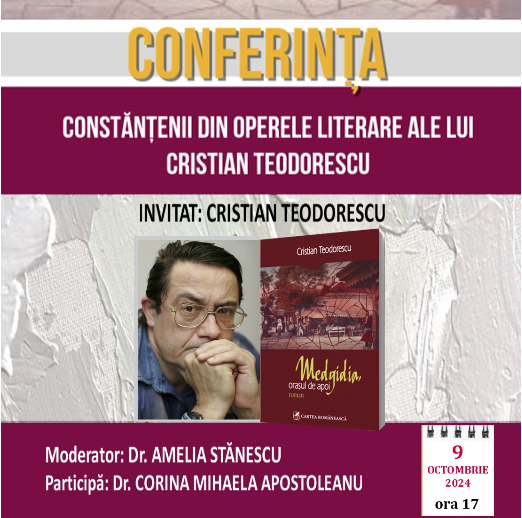 conferinta constantenii din operele literare ale lui cristian teodorescu la biblioteca judeteana constanta 66fe8b054f4ac