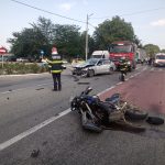 doua persoane de pe o motocicleta au ajuns la spital 66fdb364d6deb