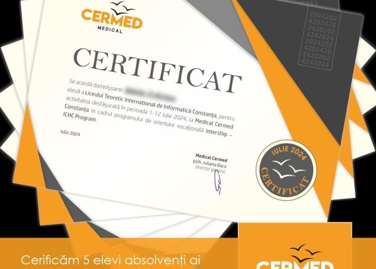 internship ichc iuliana bara managerul cermed a inmanat diplome elevilor liceului international de informatica 6704caa3d08cc