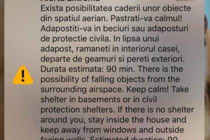 mesaj ro alert alerta extrema in tulcea exista posibilitatea caderii unor obiecte din spatiul aerian 66fcd9a7ea940