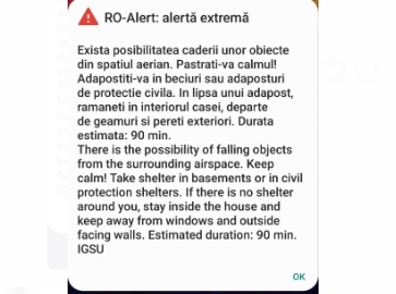 mesaj ro alert exista posibilitatea caderii unor obiecte din spatiul aerian in constanta 6711364e60c95