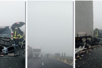 accident in lant cu 7 masini implicate pe autostrada 6746e804beada