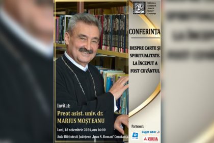 azi parintele marius mosteanu la prima conferinta gazduita de biblioteca judeteana i n roman din constanta 673af5eb64123