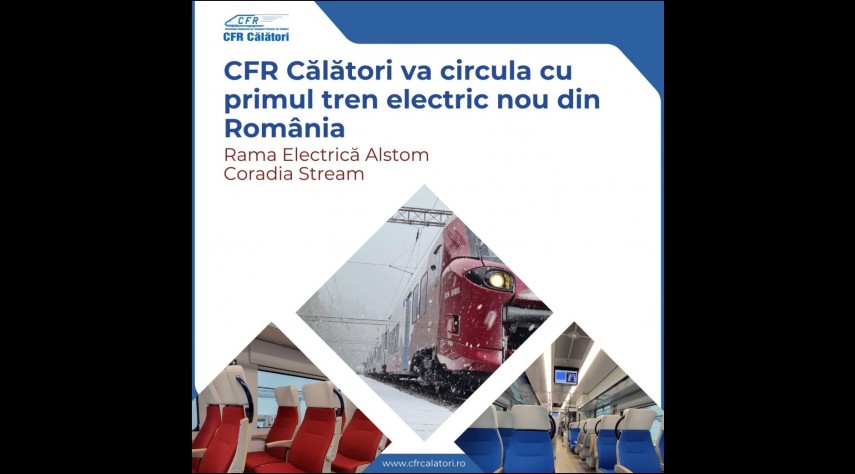 cfr calatori va introduce in circulatie primul tren electric format din material rulant nou 673ca65b7bf10