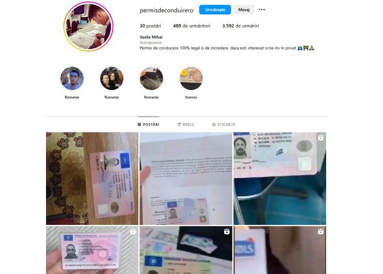 mai nou afacerile se fac pe instagram atentie la permisele de conducere eliberate pe internet 672e8cd84c2eb