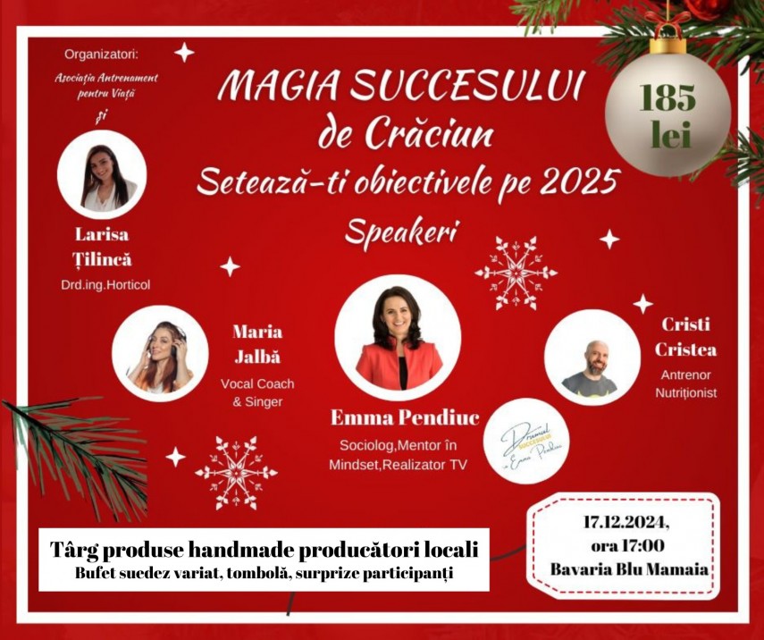 magia succesului de craciun eveniment despre setarea obiectivelor pe 2025 organizat la constanta 6759461d3e6f5