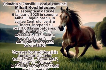 sarbatoarea botezul cailor organizata de boboteaza la mihail kogalniceanu judetul constanta 6773e5b48b522