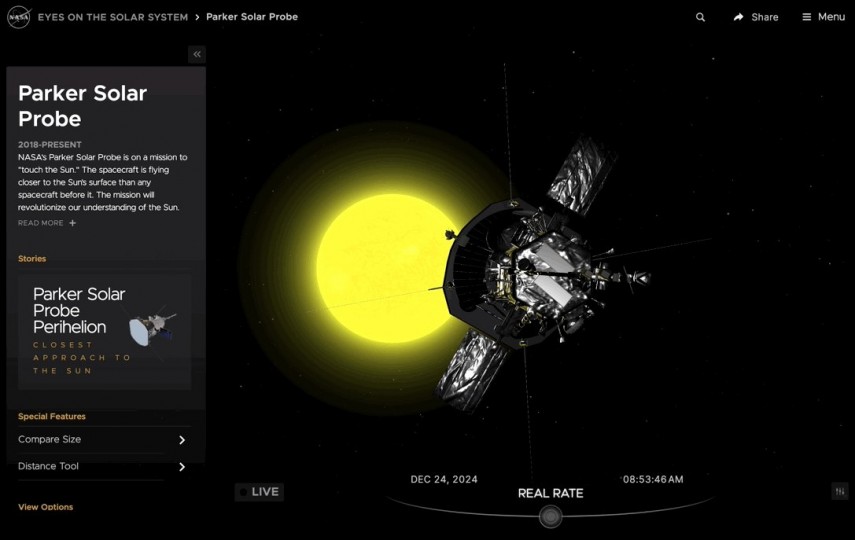 sonda solara parker ajunge la o distanta record de soare in ajunul craciunului 676ab239486f5