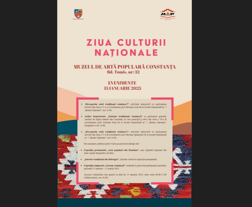 ce activitati a pregatit muzeul de arta populara constanta de ziua culturii nationale 678624a6ccad1