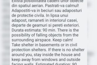 mesaj ro alert in tulcea exista posibilitatea caderii unor obiecte din spatiul aerian 679b218e1961e