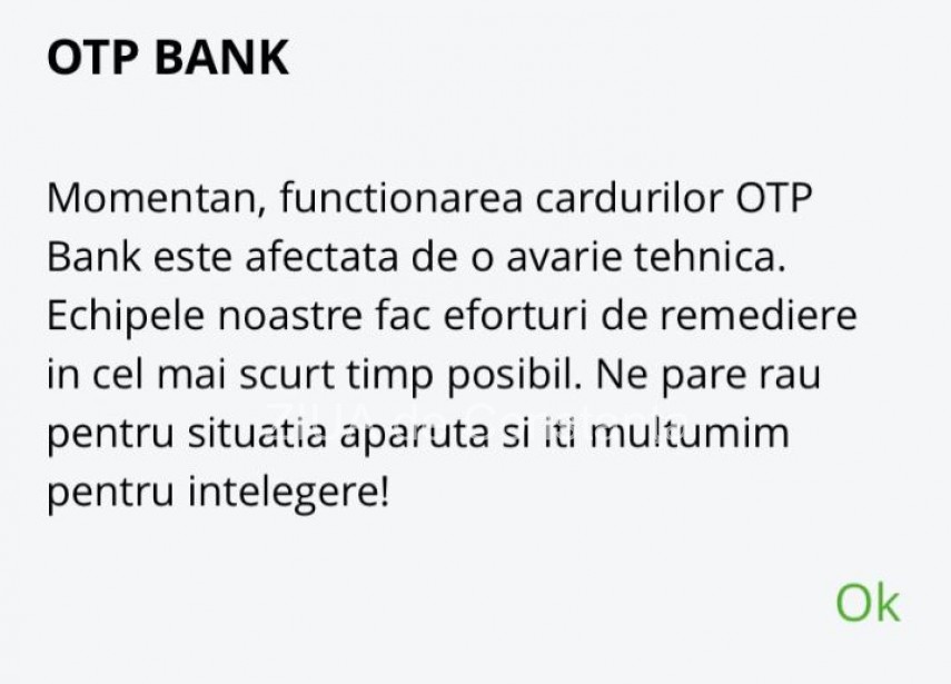 o avarie tehnica afecteaza functionarea cardurilor otp bank 6784d485c0e8d