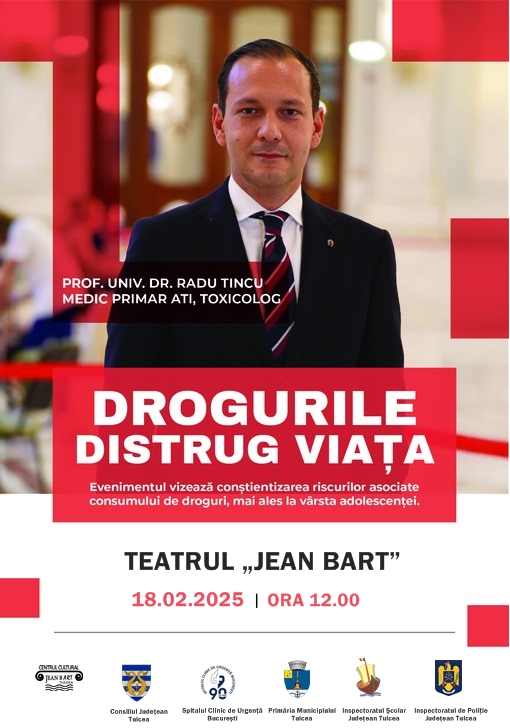 eveniment de constientizare a riscului consumului de droguri la teatrul jean bart tulcea 67a45eaf813b4