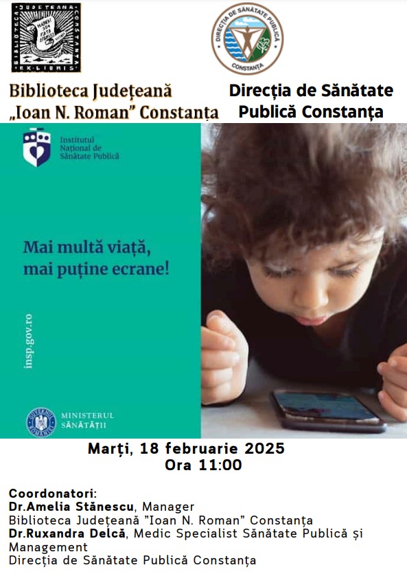 mai multa viata mai putine ecrane dezbatere la biblioteca judeteana constanta 67ade4c3da411